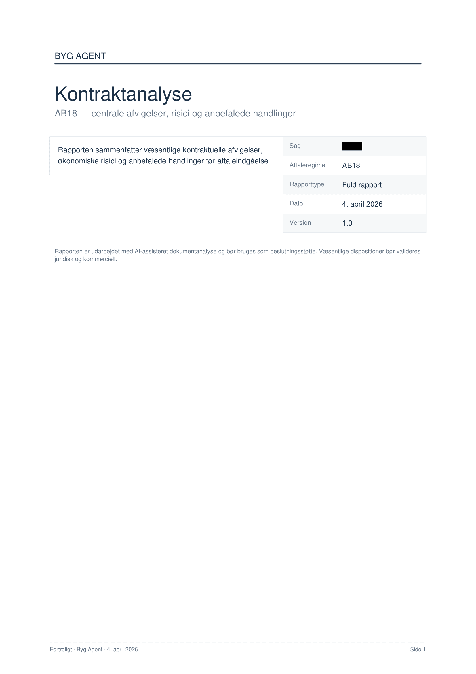 Fuld rapport side 1